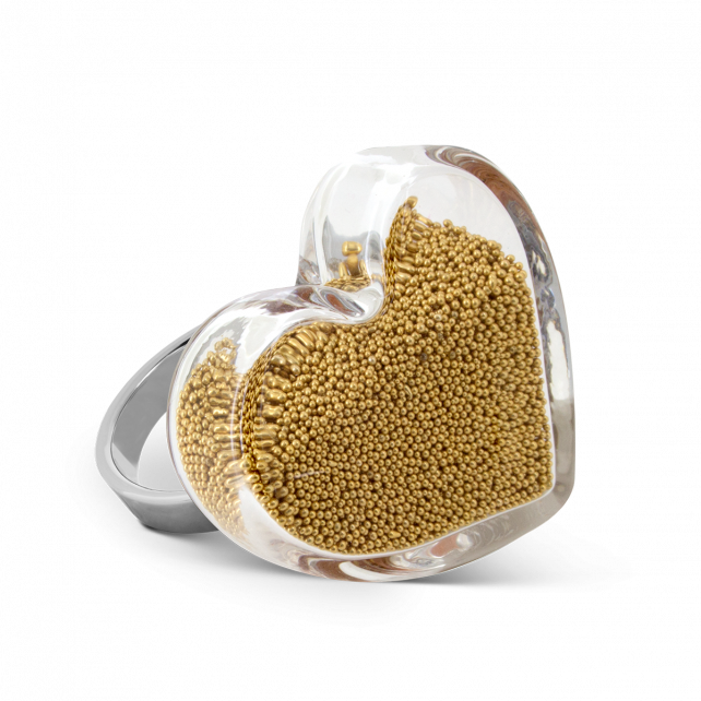 Coeur Billes Medium - Or - Bague - Pylones