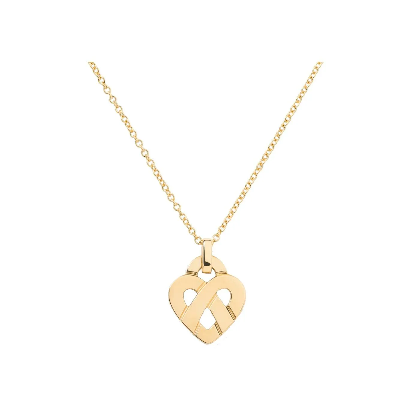 Pendentif Poiray Cœur entrelacé en or jaune, petit modèle