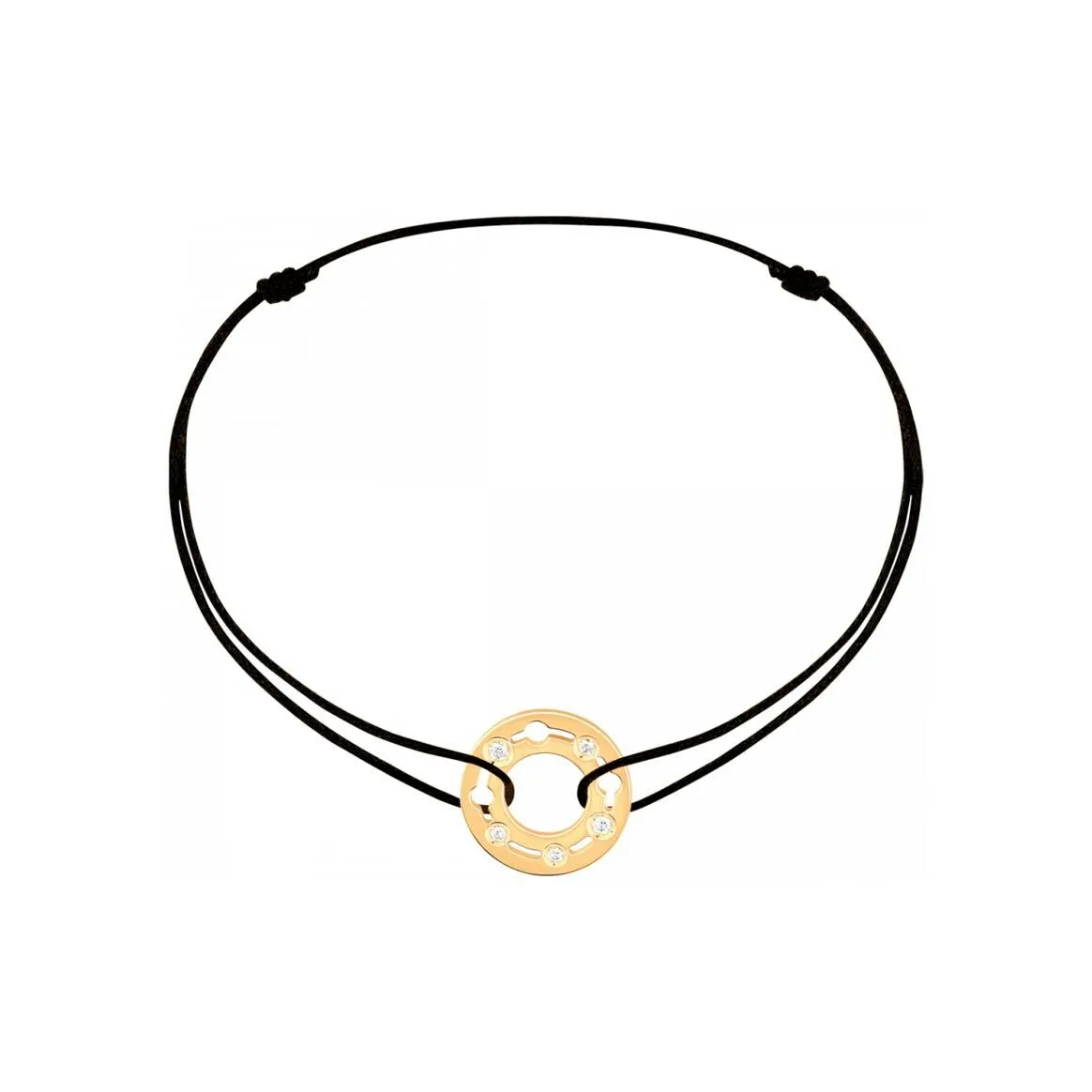 Achat Bracelet sur cordon dinh van Pulse en or jaune et diamants