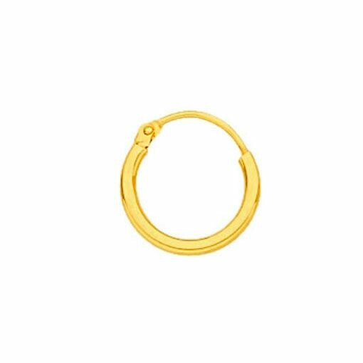Achat Boucles d'oreilles en or jaune 750 millièmes épaisseur 1.5mm diamètre 12mm