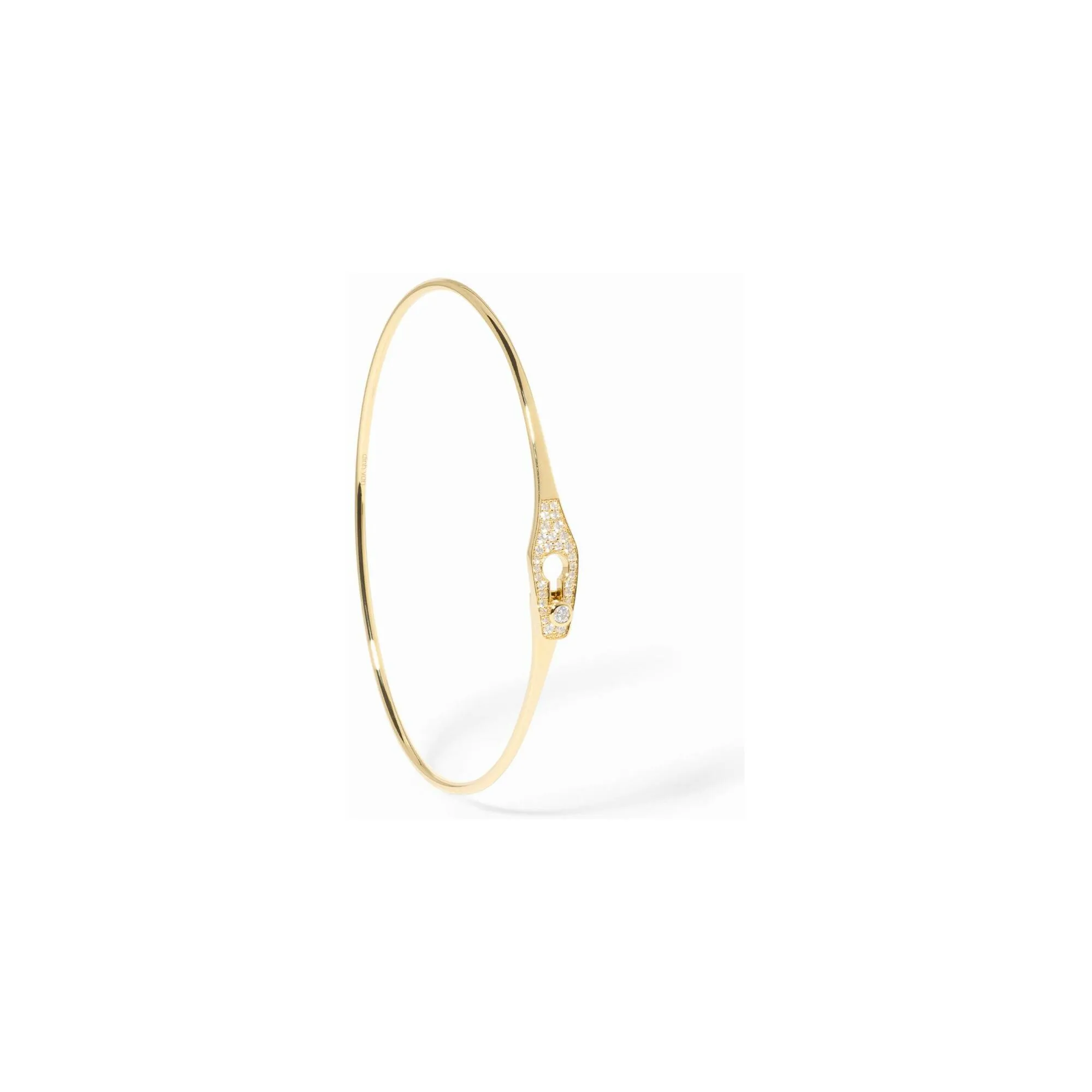 Bracelet dinh van Serrure en or jaune et diamants 334121 - Rigal