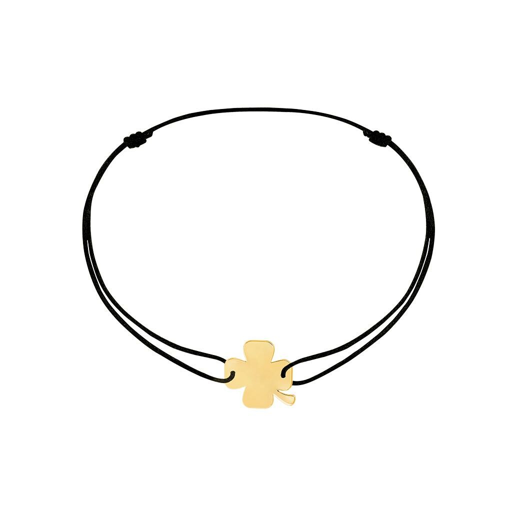 Achat Bracelet dinh van sur cordon trèfle en or jaune