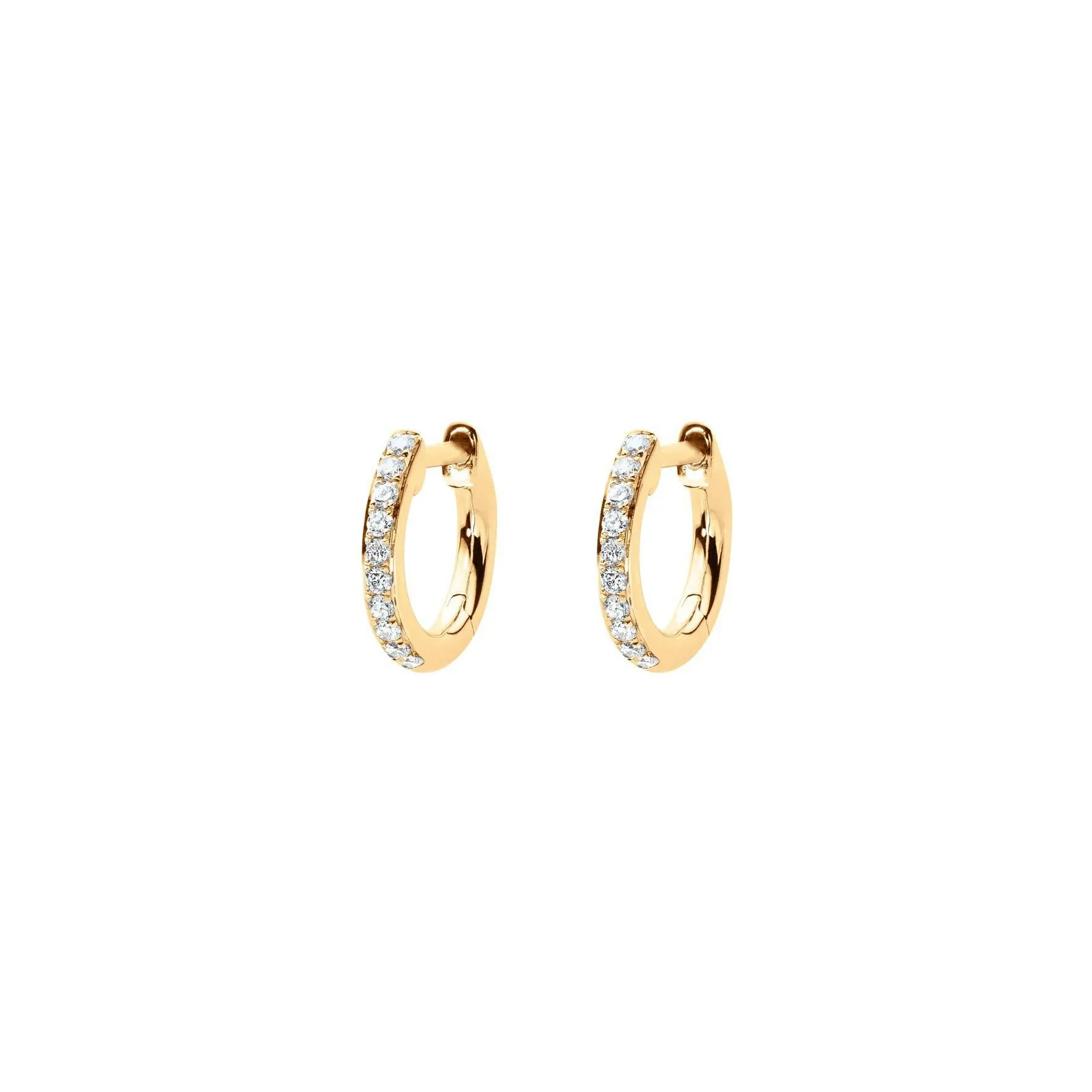 Boucles d'oreilles créoles RedLine Si Joli en or jaune et diamants de 0.096 ct