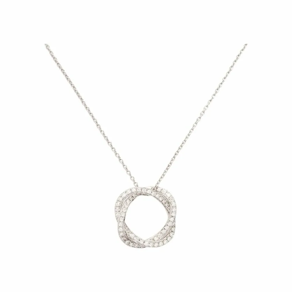 Collier Poiray Tresse en or blanc et diamants, petit modèle