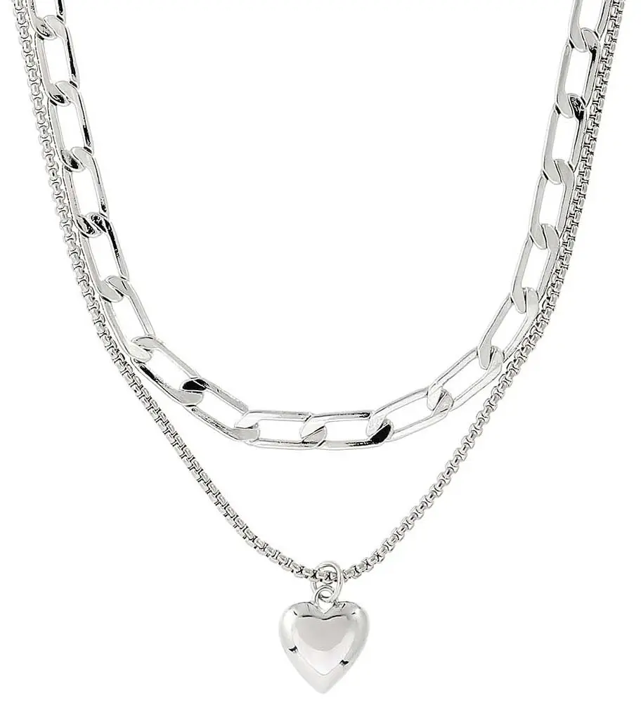 Collier multirangs - Heart Pendant