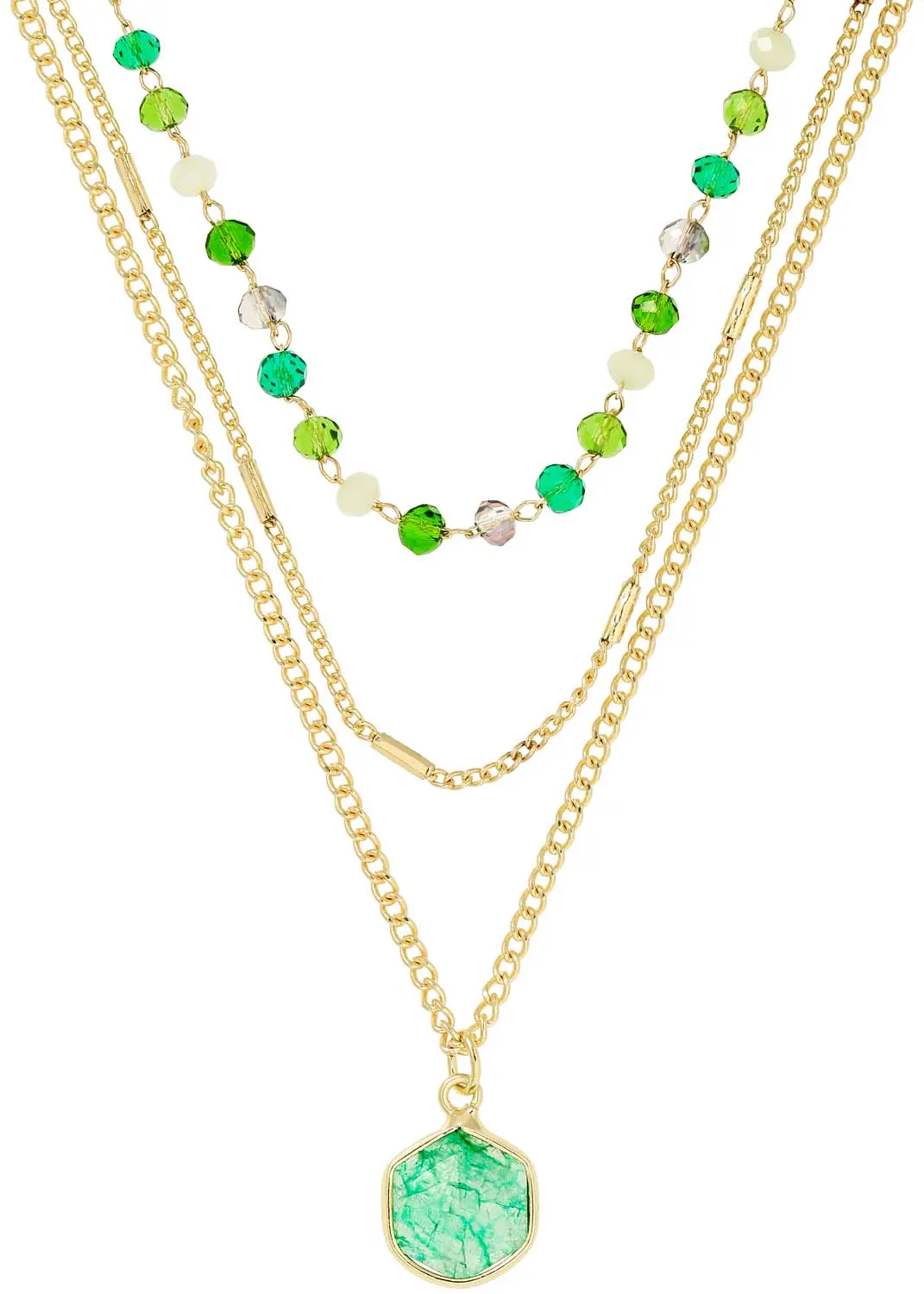 Collier multirangs - Fairy Green