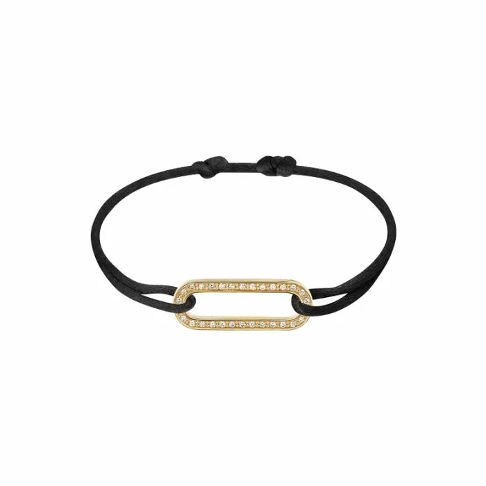 Achat Bracelet sur cordon dinh van Maillon en or jaune et diamants