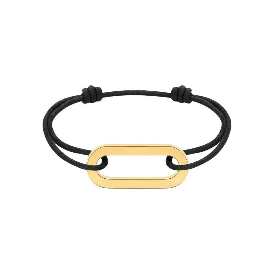Bracelet sur cordon dinh van Maillon XL en or jaune 360701 - Rigal
