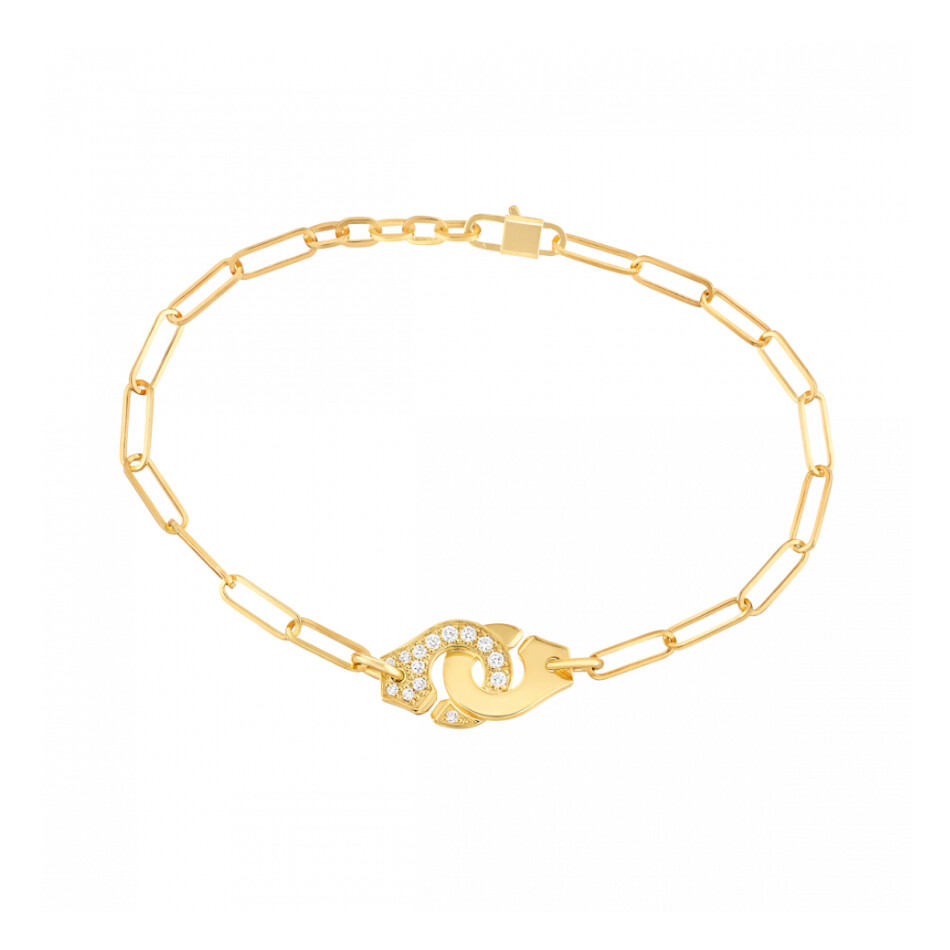 Achat Bracelet sur chaine Menottes dinh van R10 M en or jaune et diamants