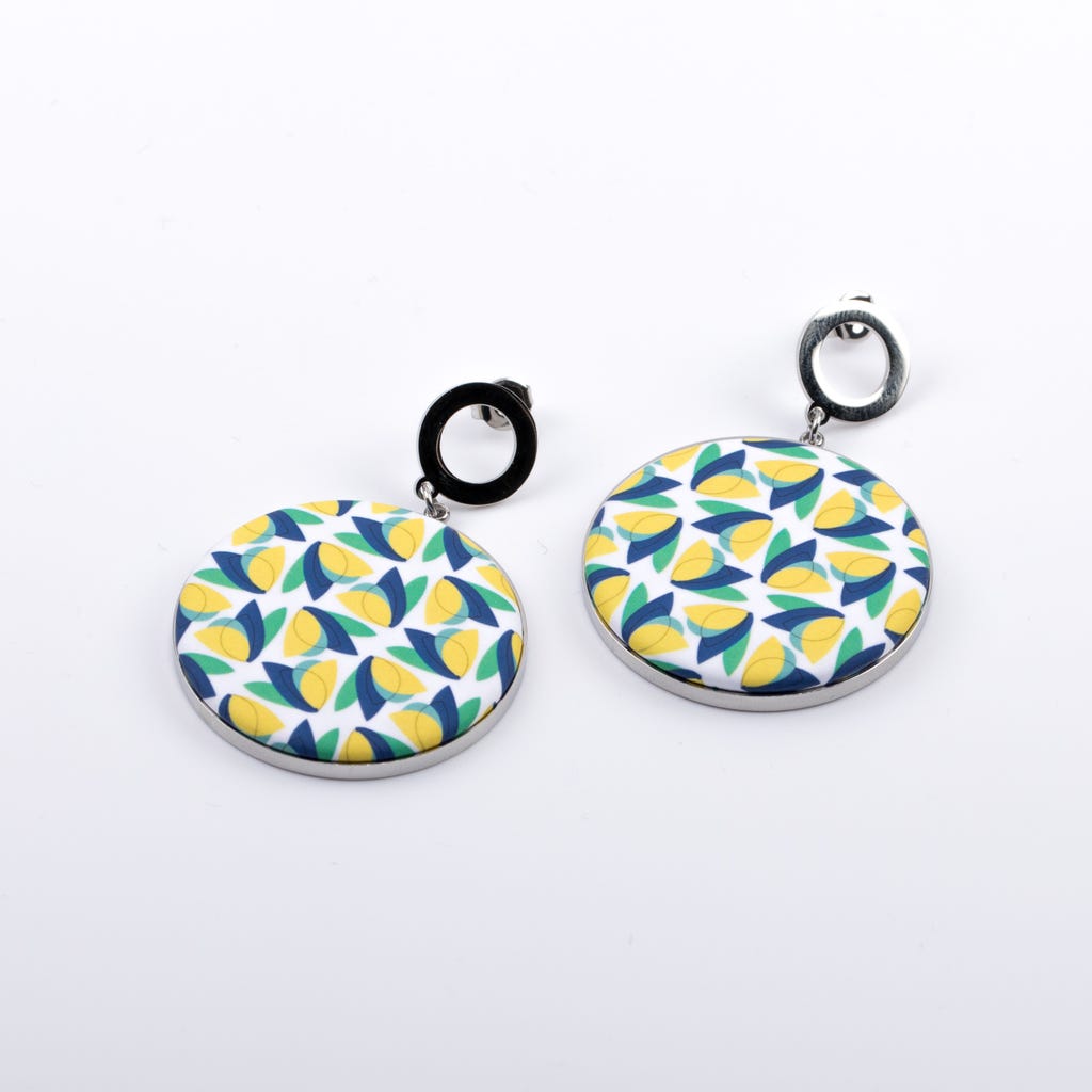 Boucles d'oreilles - Acier Argenté - 38mm - Yaya Factory