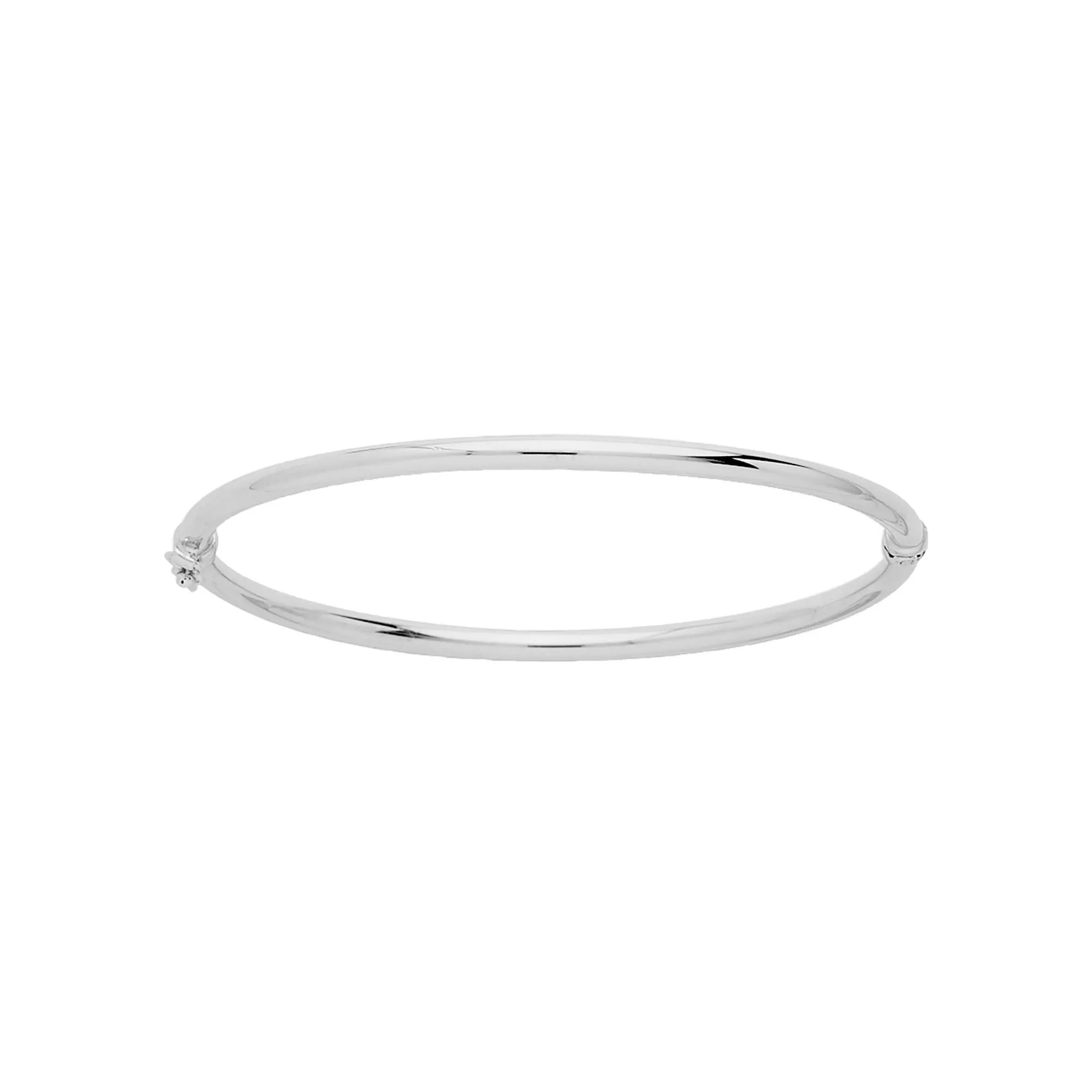 Bracelet Jonc lisse en or blanc