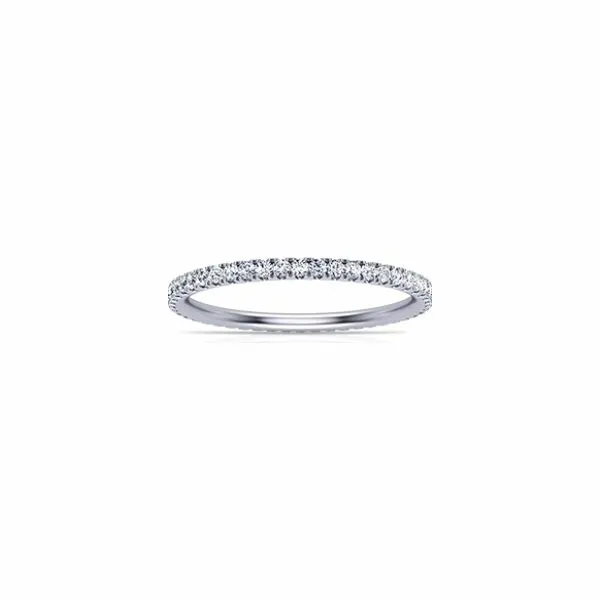 Alliance en or blanc et diamants, taille 54
