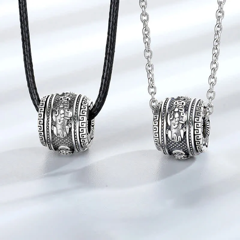 Collier pendentif rotatif PiXiu Lucky Wealth Buddha Stones