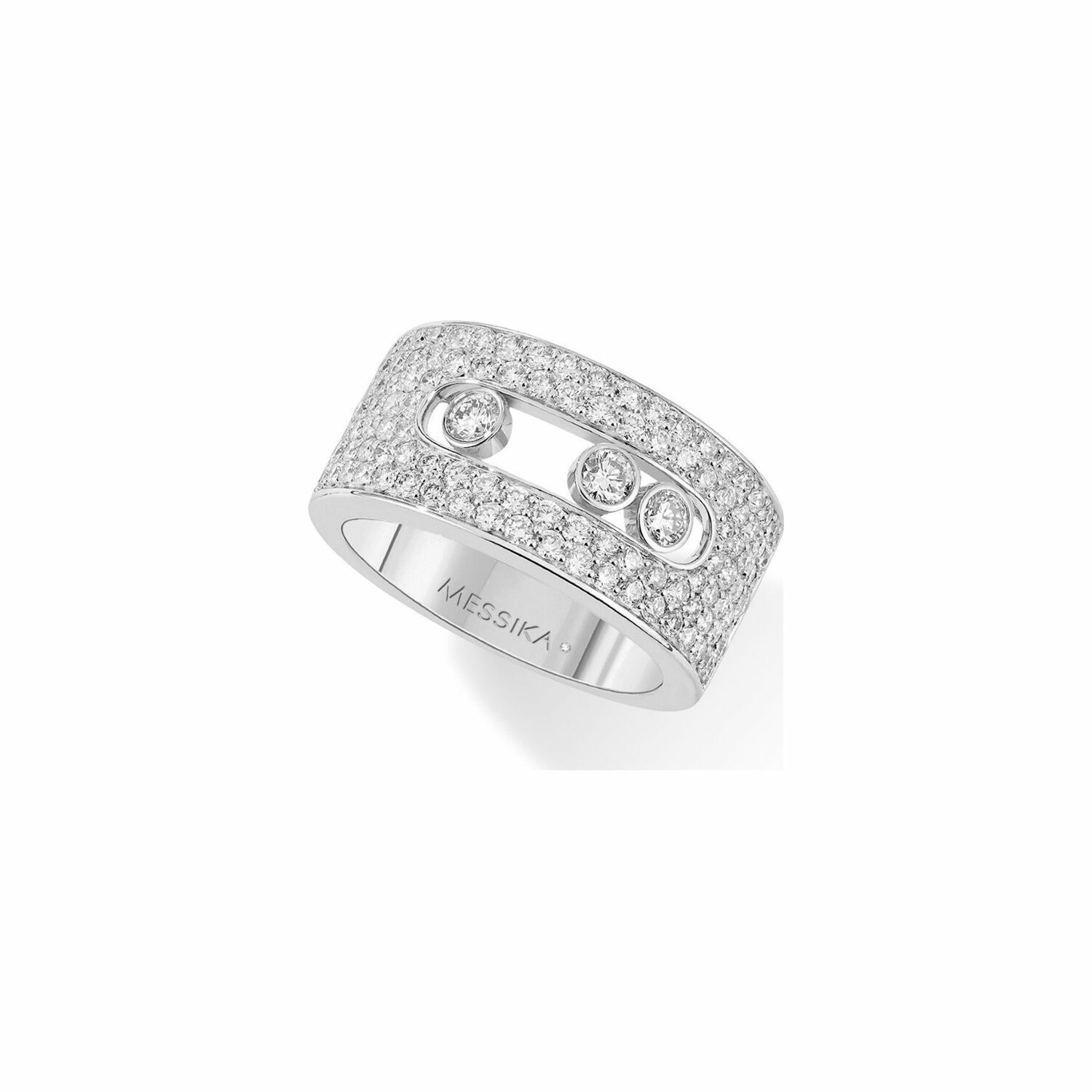 Achat Bague Messika Move Joaillerie M pavée en or blanc et diamants