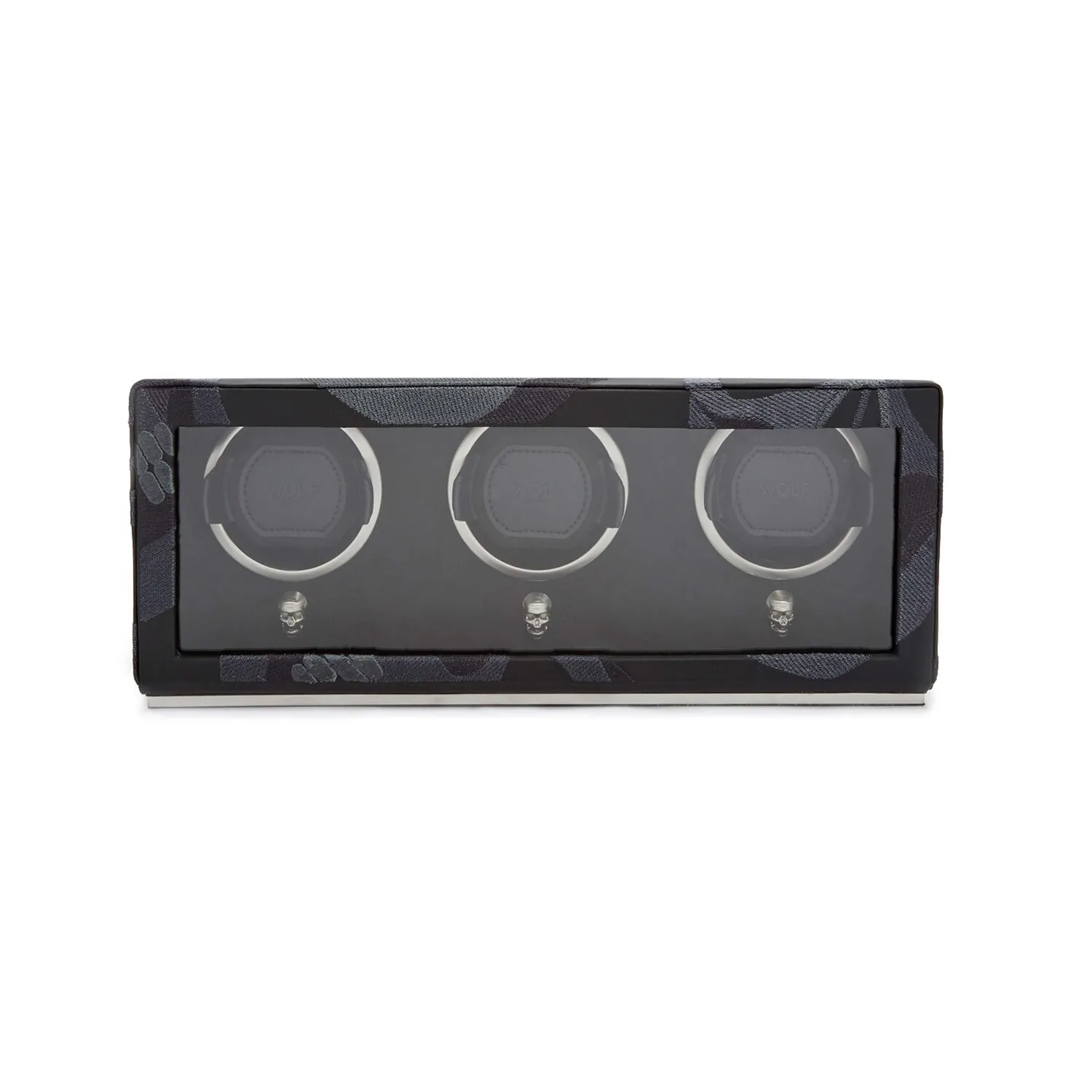 Memento Mori Remontoir pour 3 montres automatiques Wolf 1834 Memento Mori en cuir vegan noir