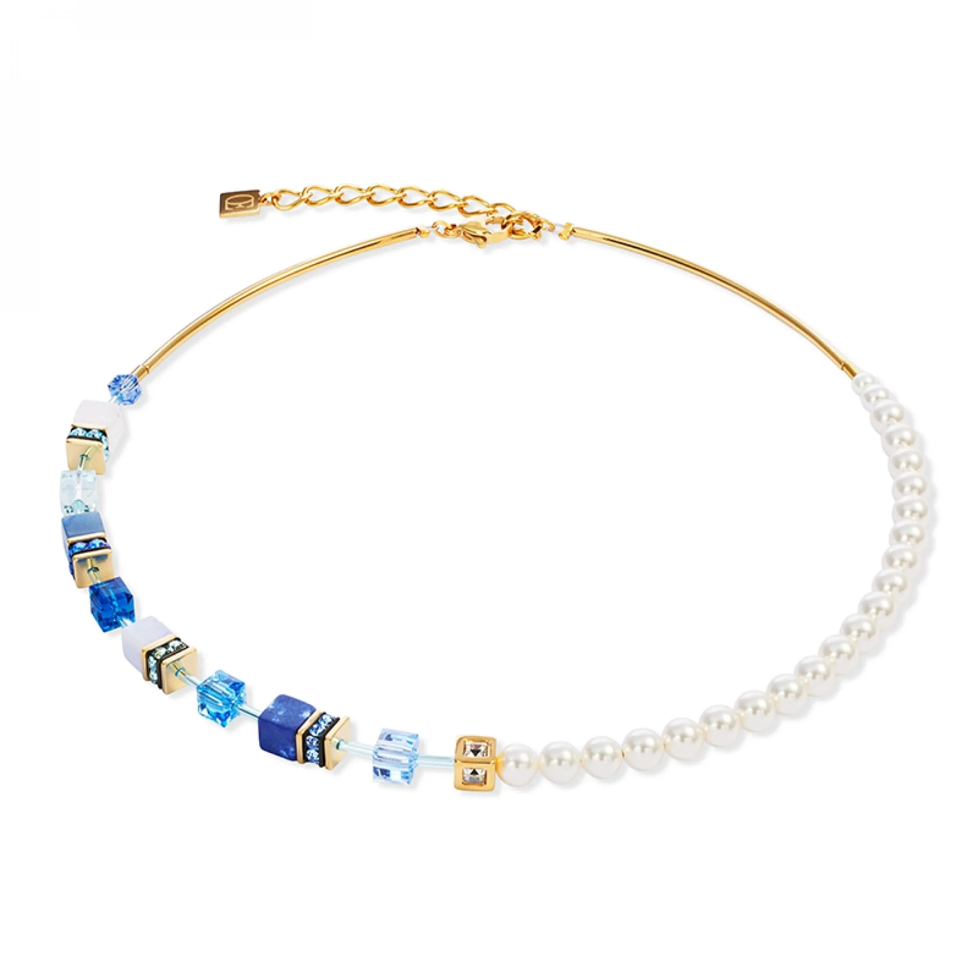 Collection 5086 - Bleu & Doré - Collier - Cœur de Lion