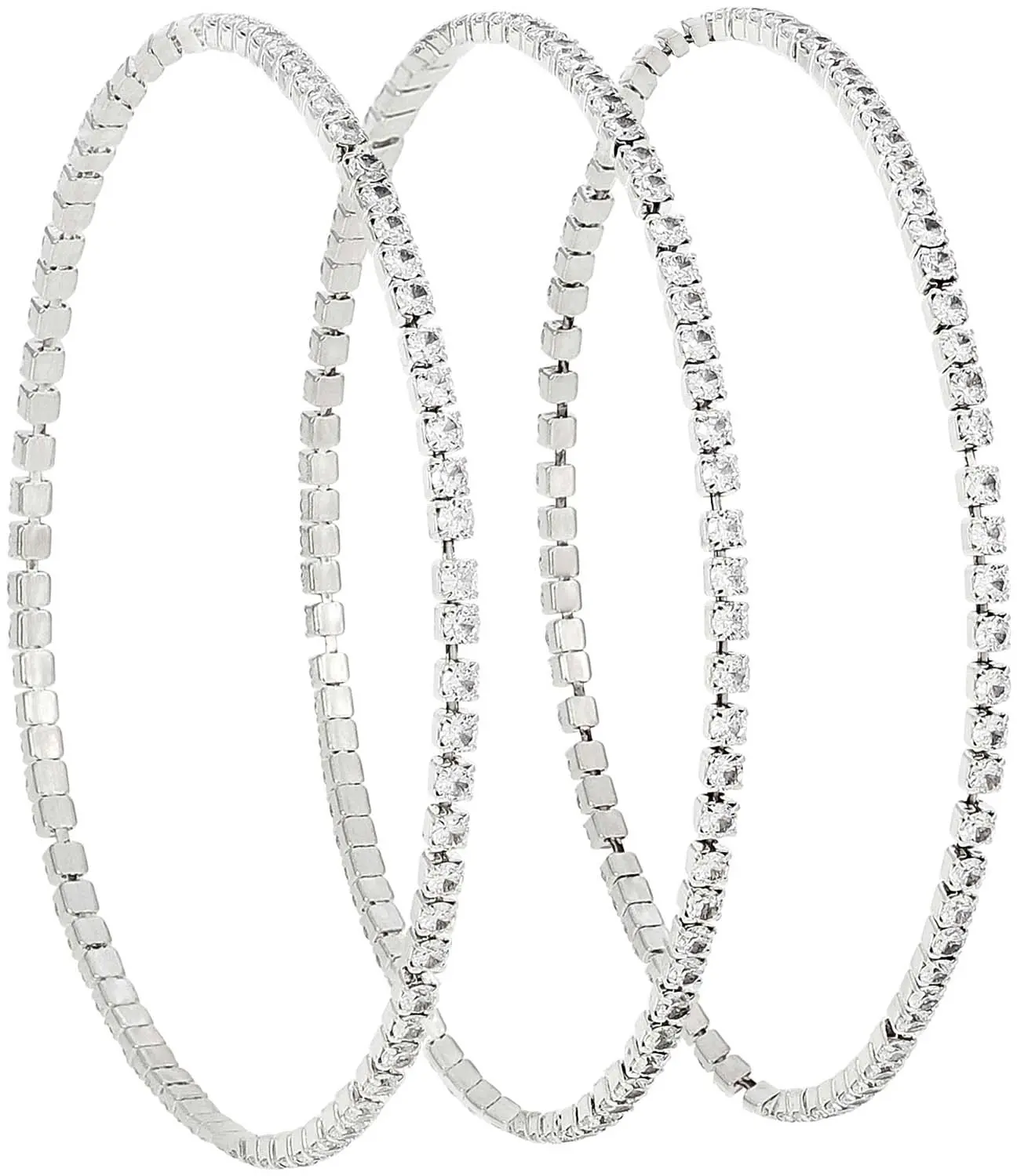 Ensemble de bracelets - Glossy Silver