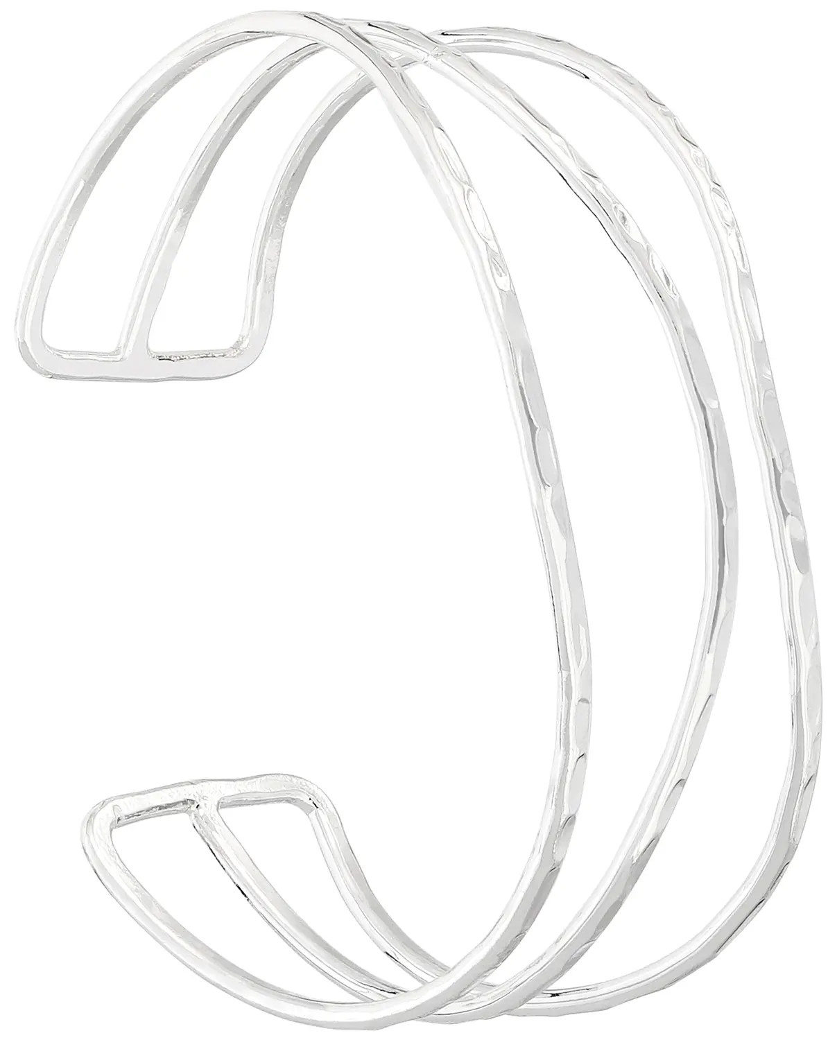 Bracelet jonc - Pounded Silver