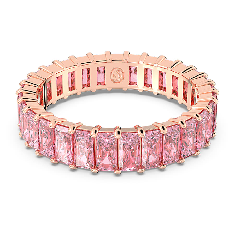 Bague Femme Matrix Baguette Rose Doré Rose – Swarovski