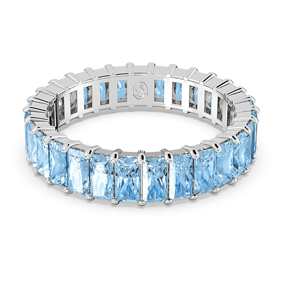 Bague Femme Matrix Baguette Bleu Argenté – Swarovski