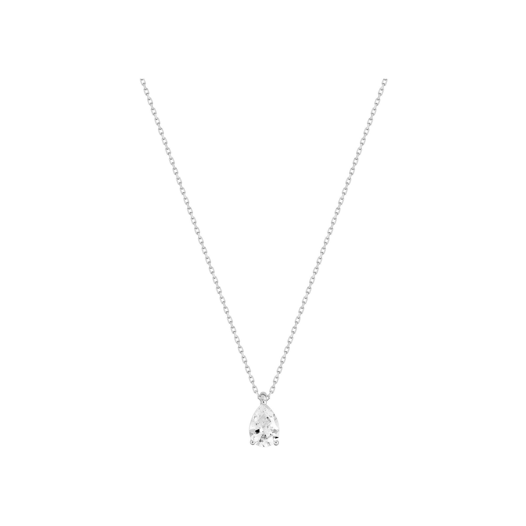 Achat Collier en or blanc et oxyde de zirconium, taille 42cm