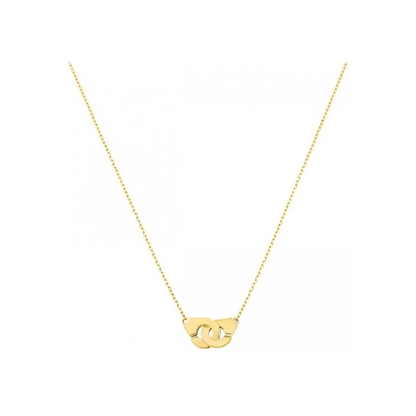 Achat Collier Menottes dinh van chaîne forçat R8 en or jaune