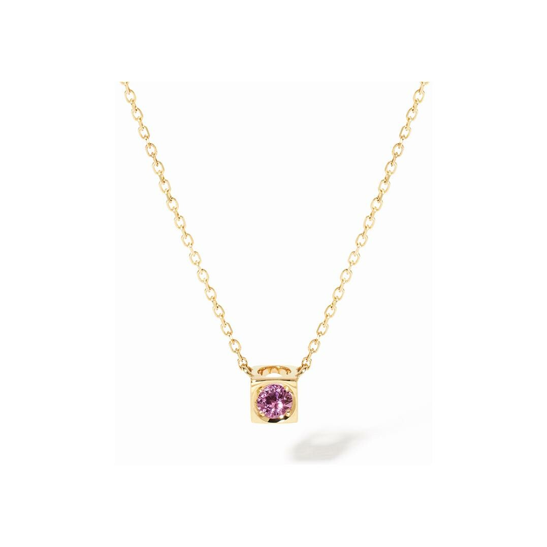 Achat Collier dinh van Le Cube Diamant en or jaune et saphir rose