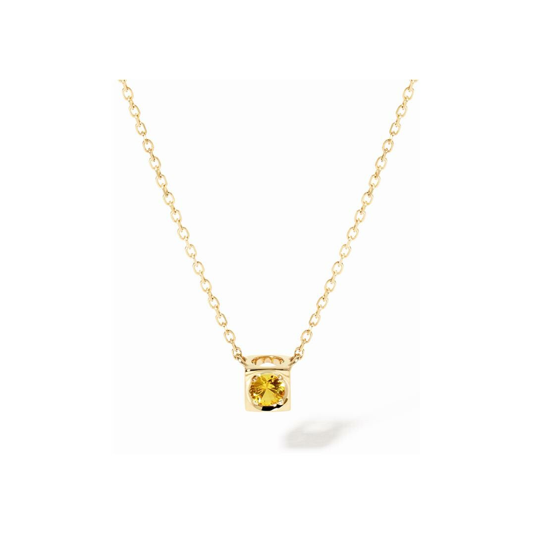 Achat Collier dinh van Le Cube Diamant en or jaune et saphir jaune