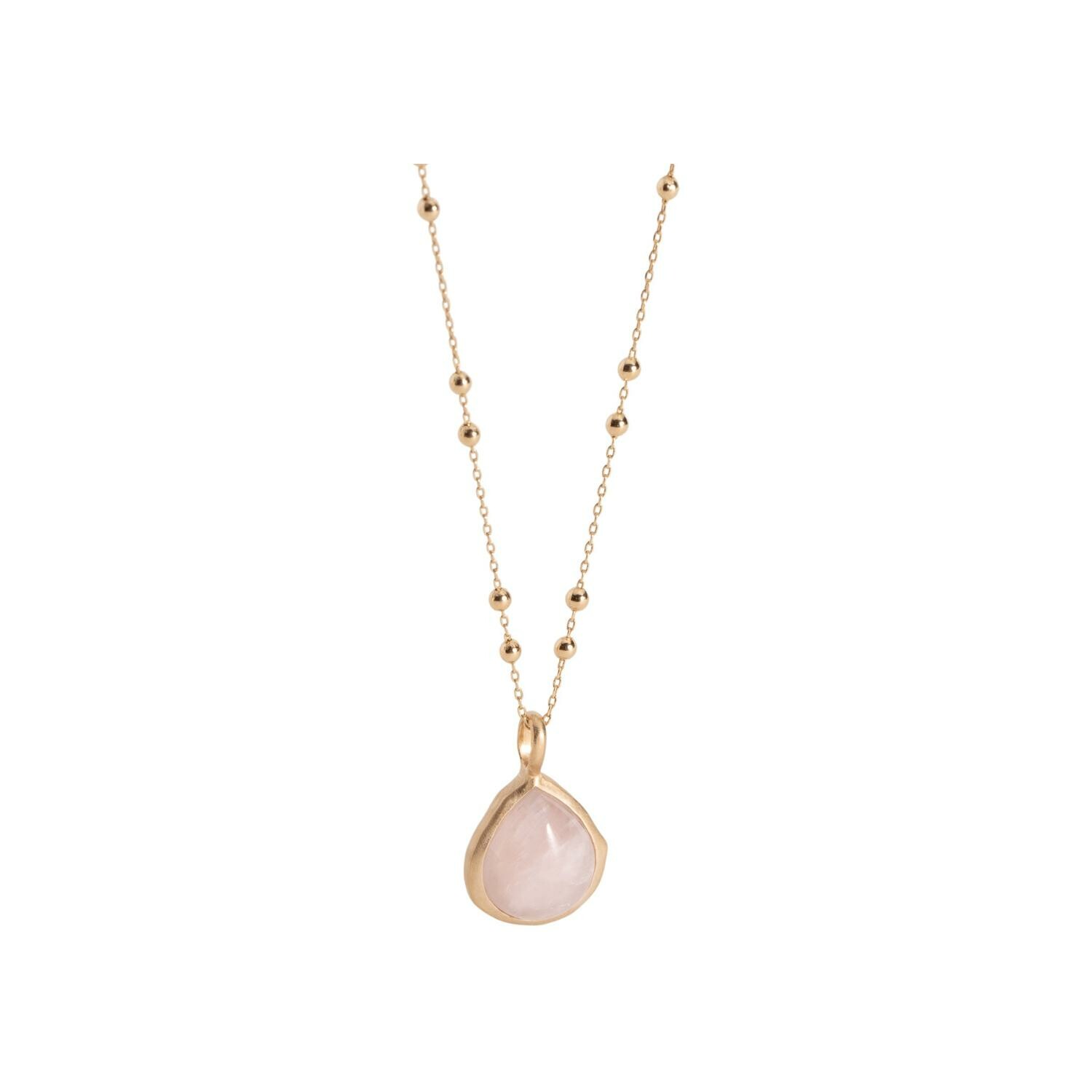 Achat Pendentif Ana & Cha Isaure en plaqué or jaune et quartz rose