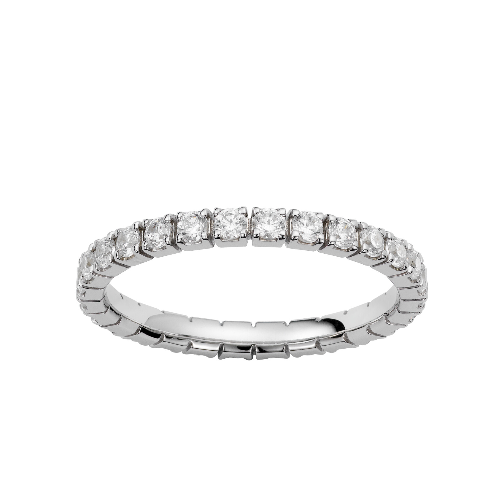 Achat Alliance en or blanc et diamants tour complet 0.84ct