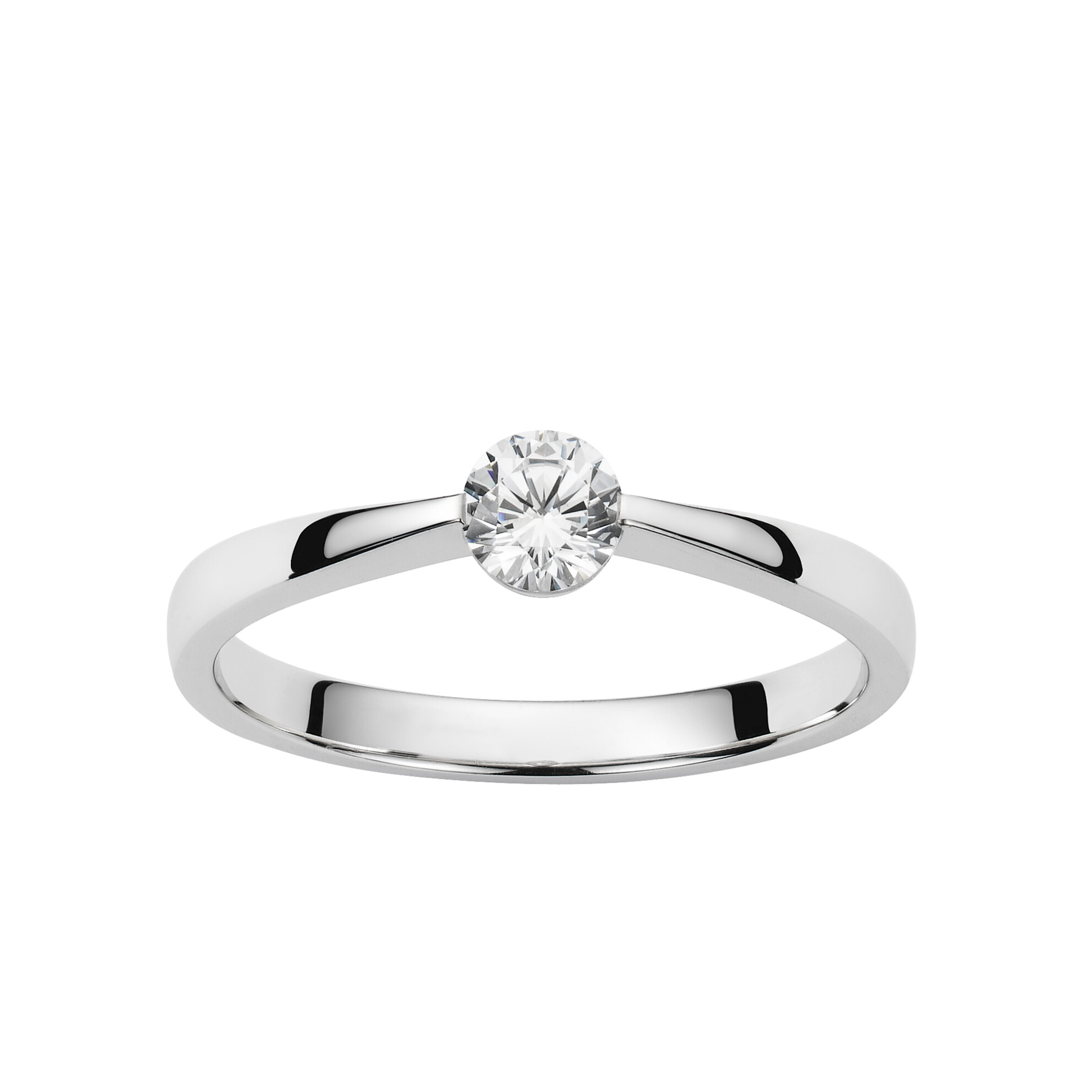 Achat bague en or blanc et diamant 0.20ct