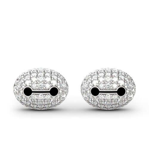 Jeulia Clous d'Oreilles Inspirés de Superhero Baymax en Argent Sterling