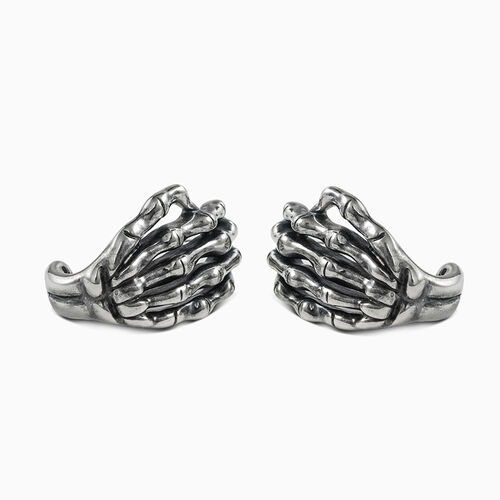 Jeulia "Style gothique" Boucles d'oreilles Squelette en Argent Sterling