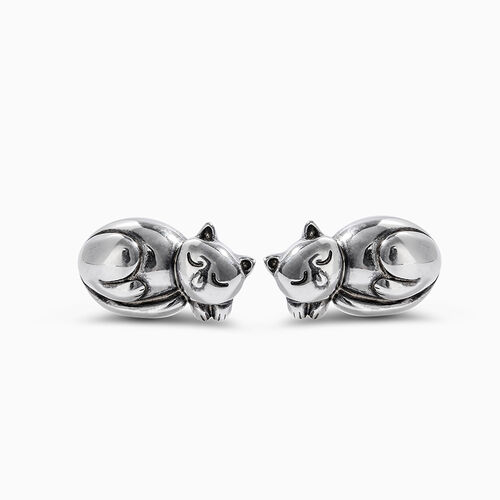 Jeulia "Chat paresseux" Boucles d'oreilles Argent sterling