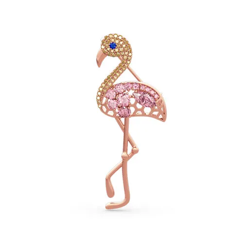 Jeulia Broche en Argent Sterling à Motif Flamant Rose