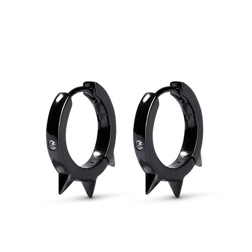 Jeulia "Spiked Out" Boucles d'oreilles Cerceau Argent Sterling