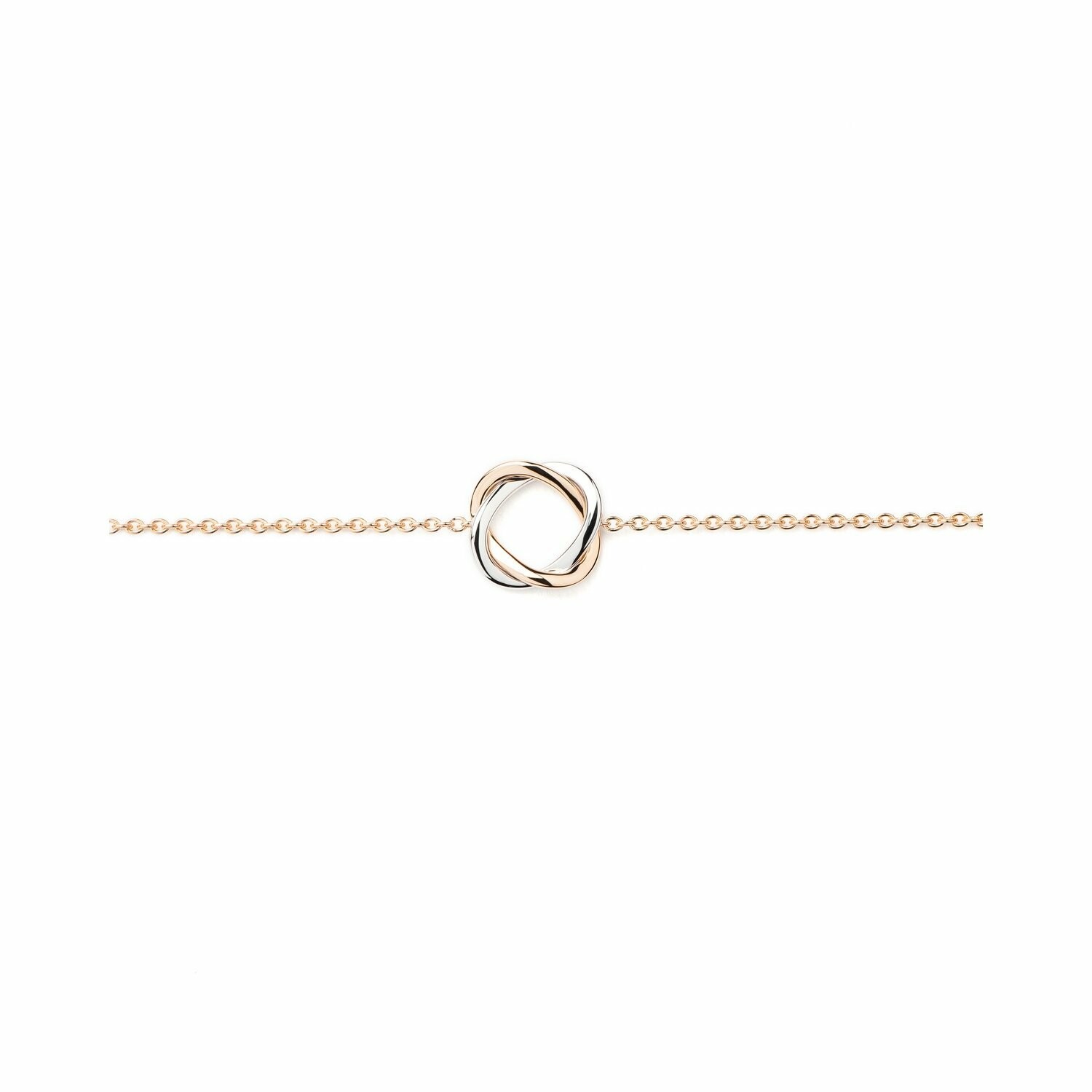 Bracelet Poiray Tresse PM en or blanc, or rose