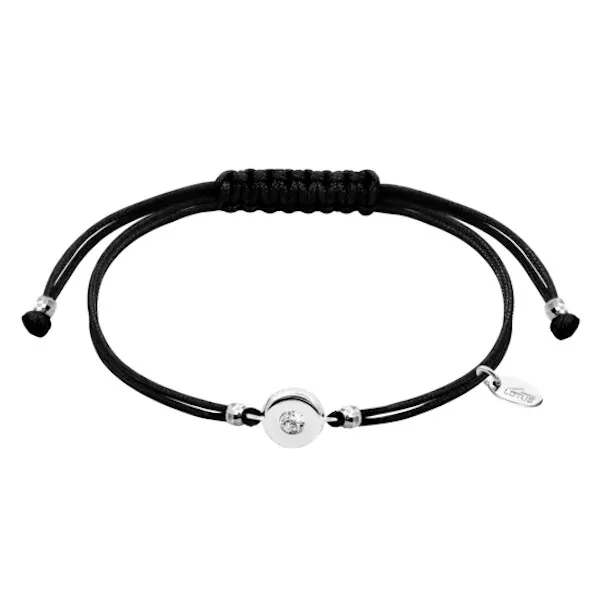 Bracelet cordon ajustable LOTUS Silver en argent et oxyde de zirconium