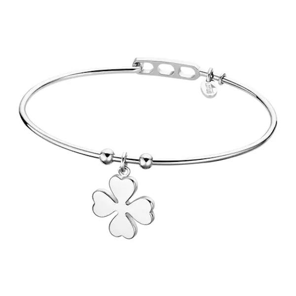 Bracelet jonc LOTUS Stylr Trèfle en acier