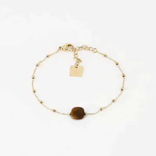 Bracelet chaîne chapelet ZAG Pablo Oeil de tigre