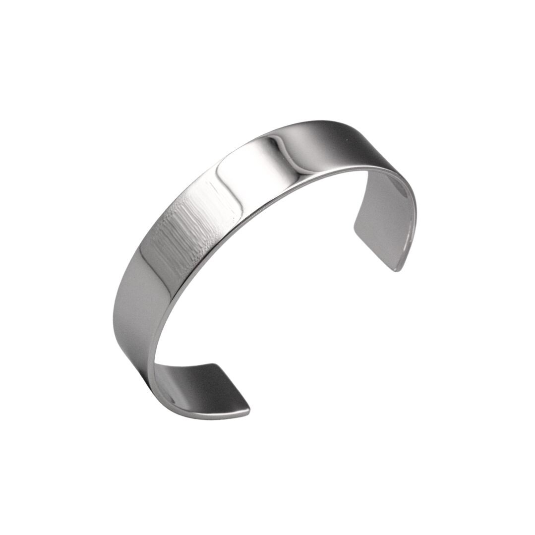 Bracelet manchette en argent palladié