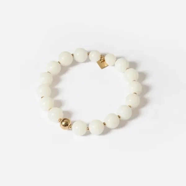 Bracelet Zag Maha perles de Bodhi et 2 perles dorées