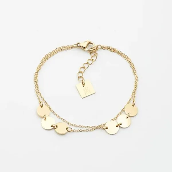 Bracelet multirangs Zag bijoux PLANET en acier doré