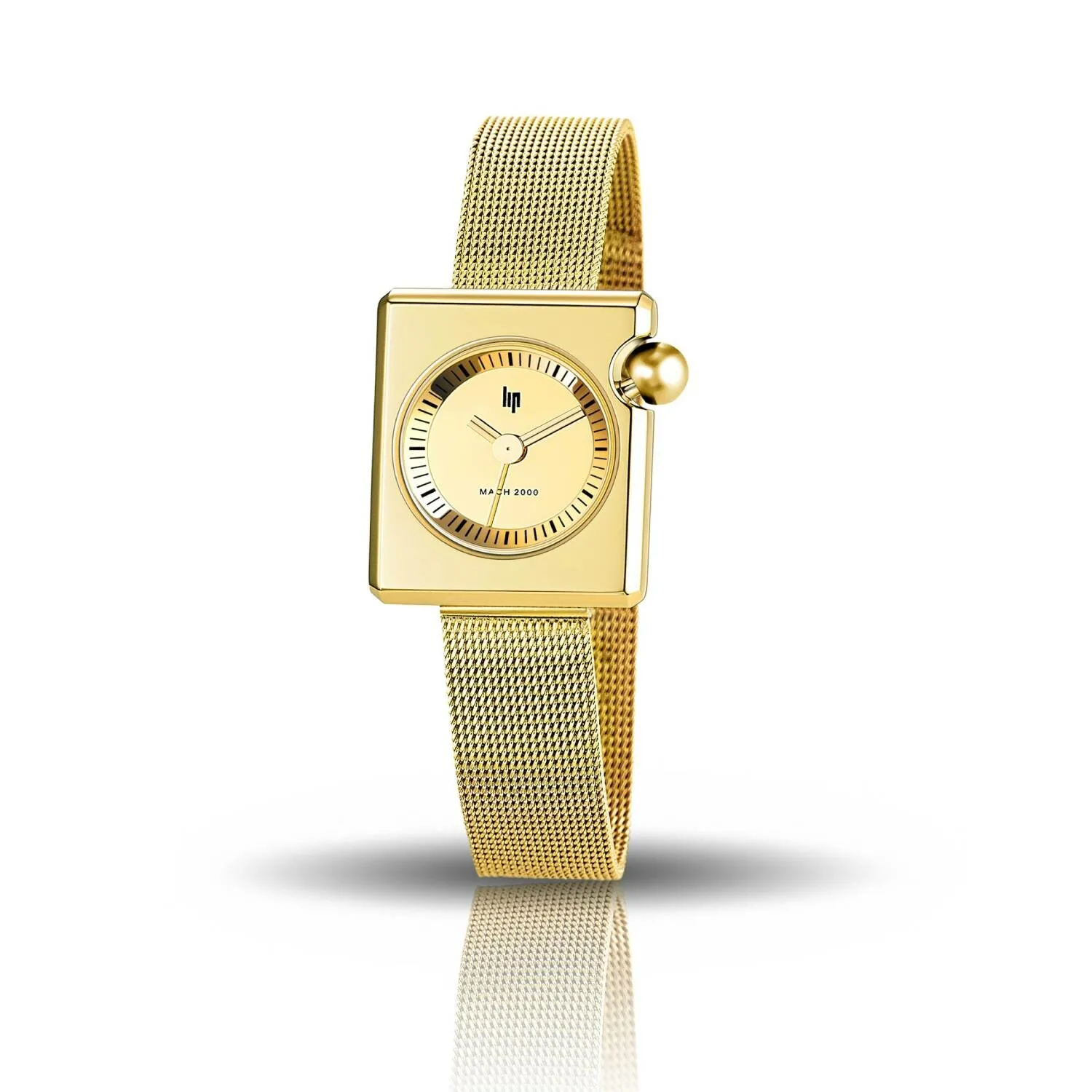 Montre Lip Mach 2000 30mm x 28mm Mini Square Metal 671109 671109 - Rigal