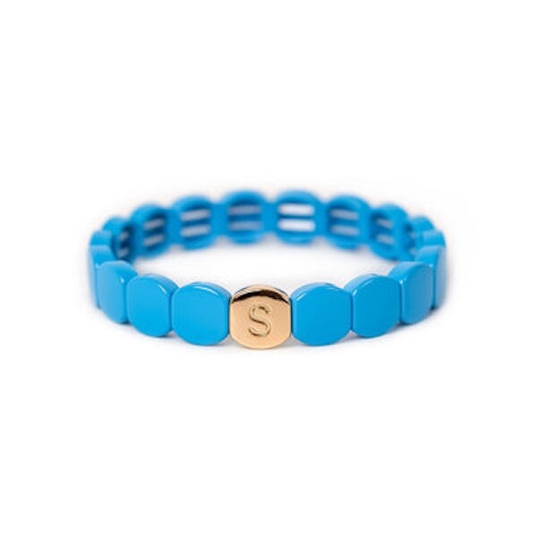 Bracelet Simone à Bordeaux Colorful en métal émaillé Fraîche lavande M