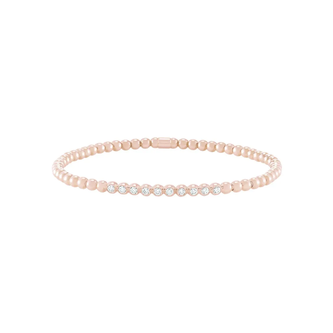 Bracelet Bulles en or rose et diamants