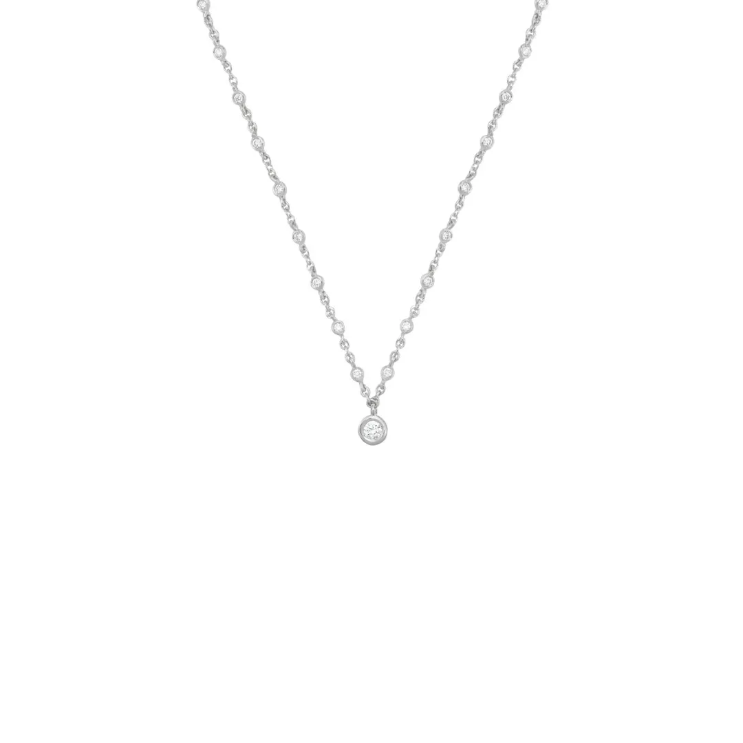 Collier Luna B en or blanc et diamants