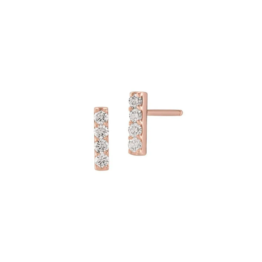 Boucles d'oreilles SoHo en or rose et diamants