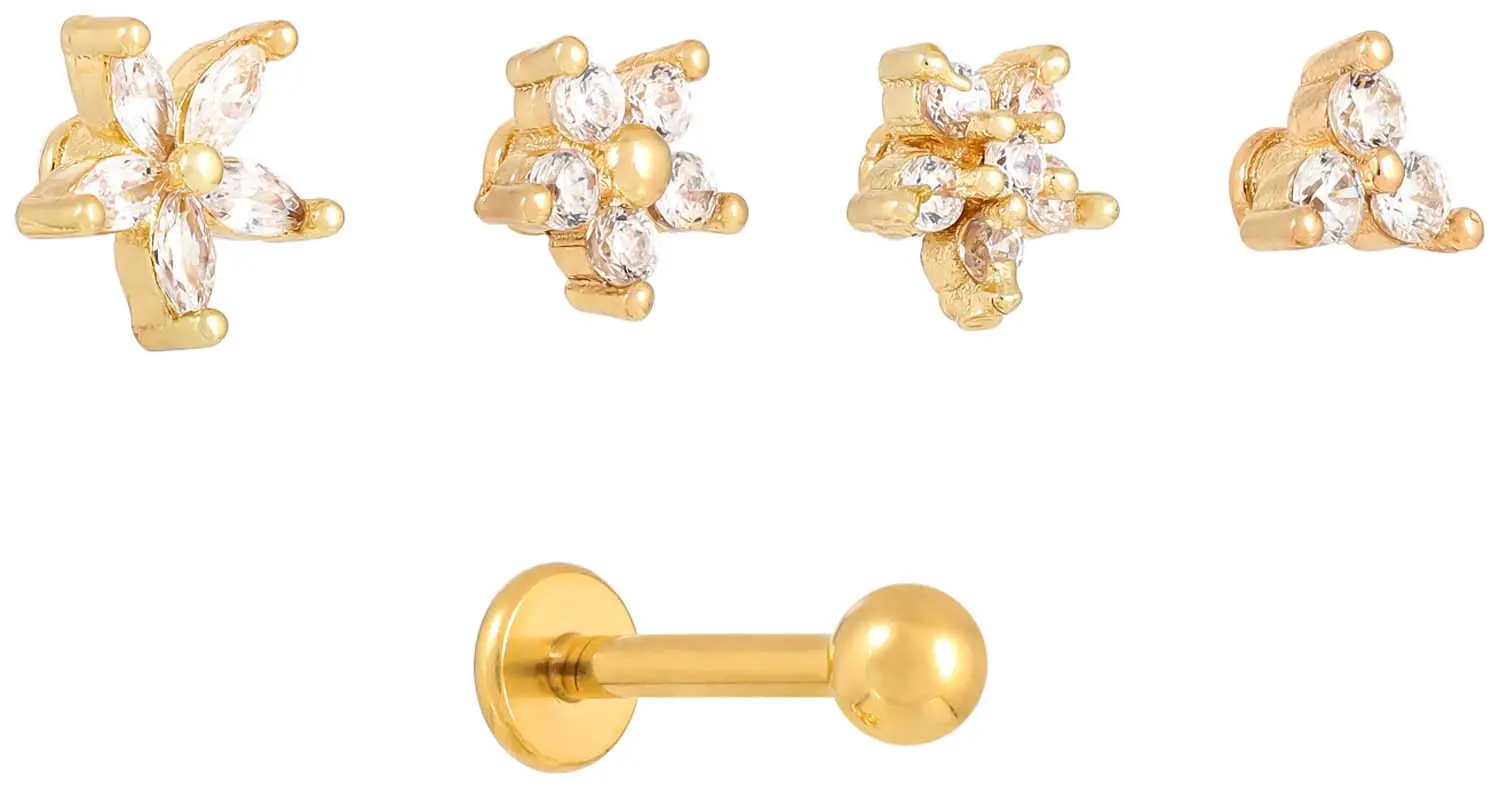 Ensemble de piercings - Golden Blossoms
