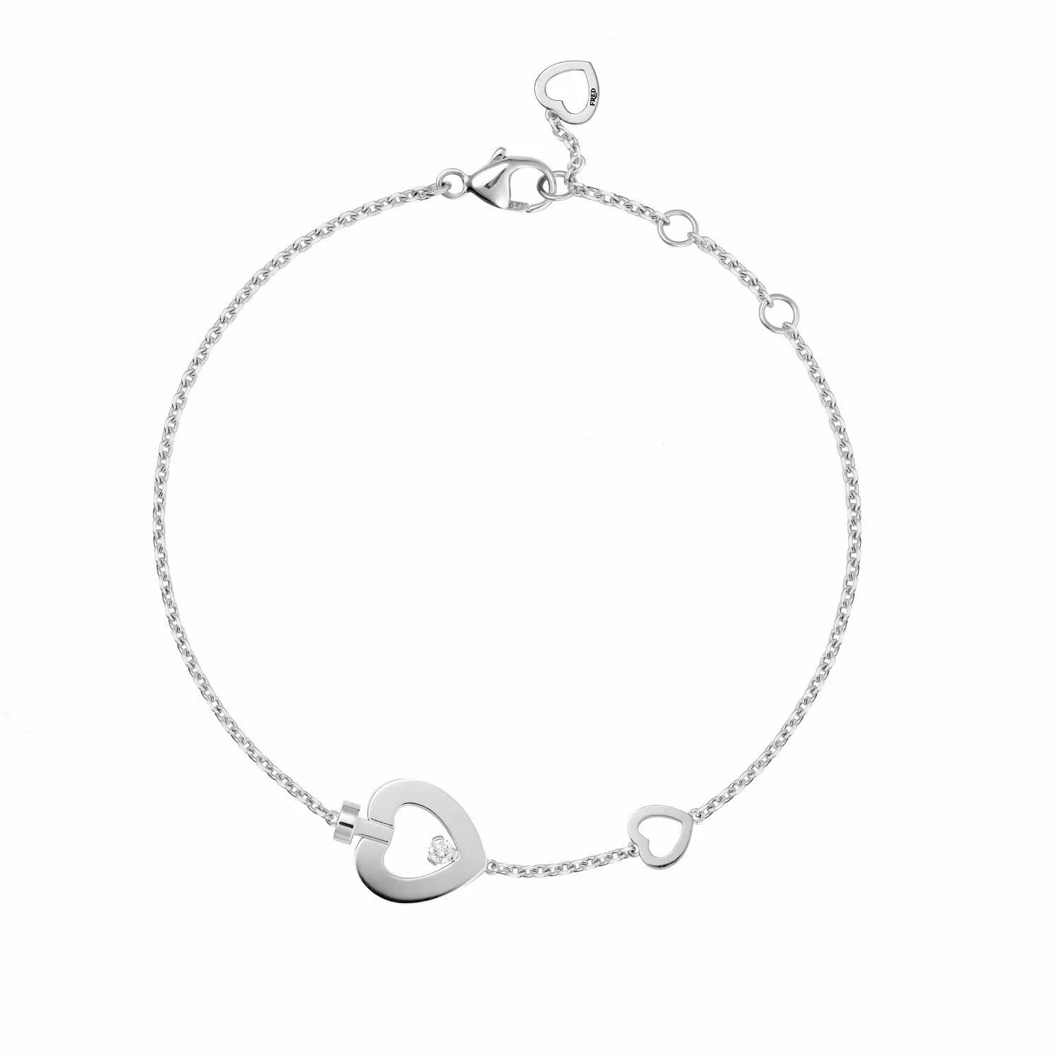 Pretty Woman Bracelet Fred Pretty Woman Modèle XS en or blanc et diamant